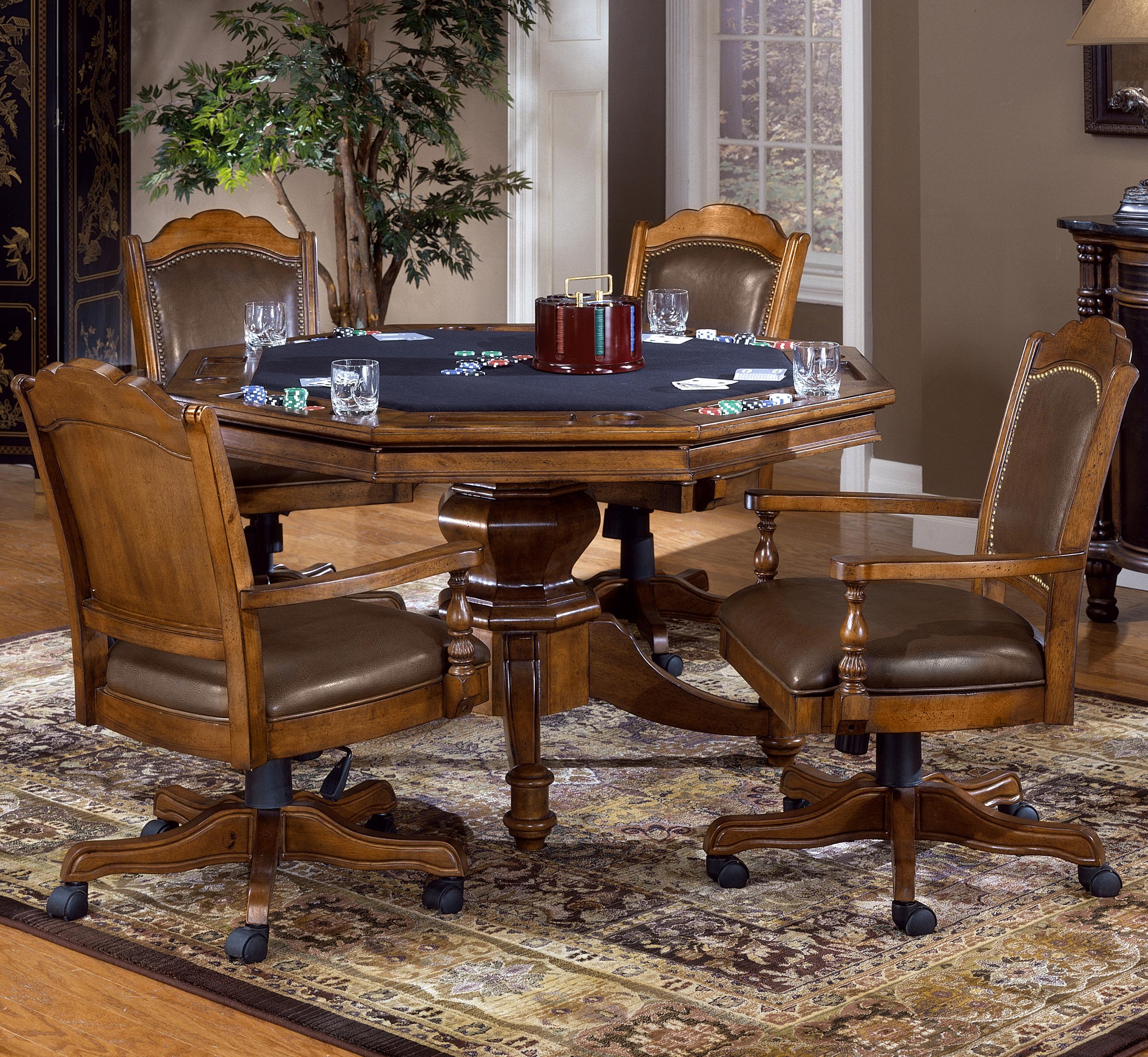 Swivel game sale table chairs